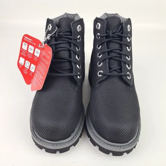 Timberland 6 IN Helcor Black Leather Waterproof Boot KIDS - Picture 4 of 12